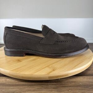 Grant Stone Traveler Loafer Men's 6.5D Brown Suede Goodyear Welt Old Money Lux
